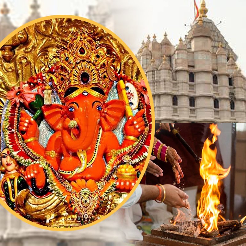 Puja at Siddhivinayak Temple, Mumbai