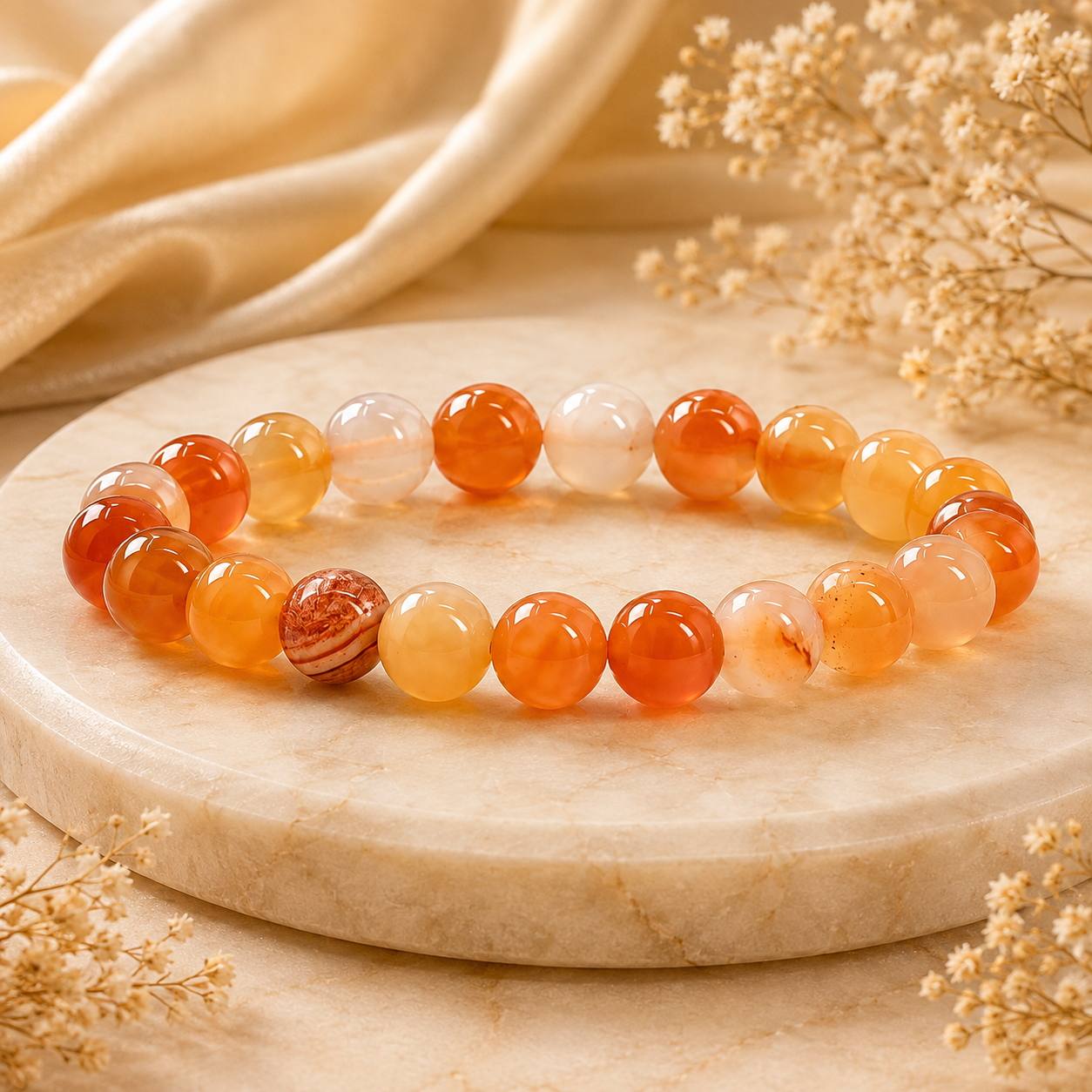 Carnelian Gemstone Bracelet