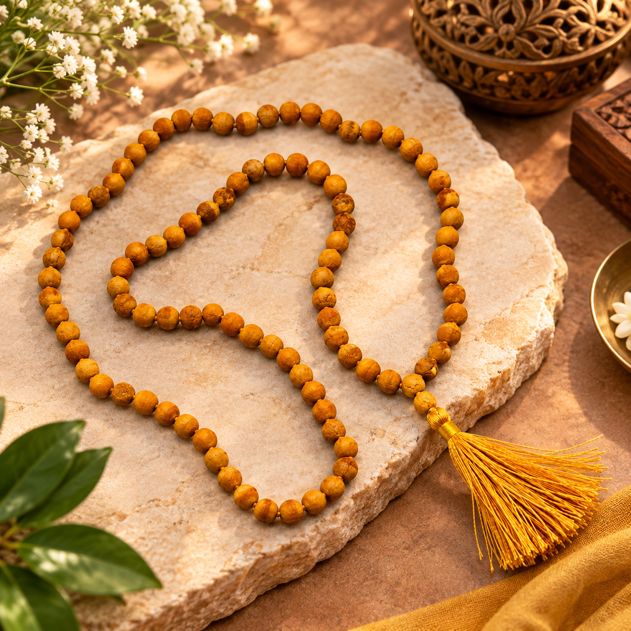 Haldi (Turmeric) Mala - 108 + 1 Beads