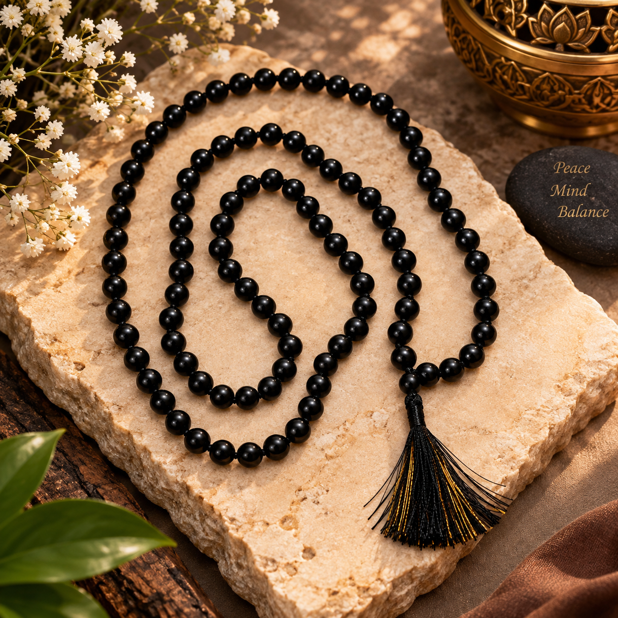 Karungali (Black Ebony) Mala - 108 + 1 Beads