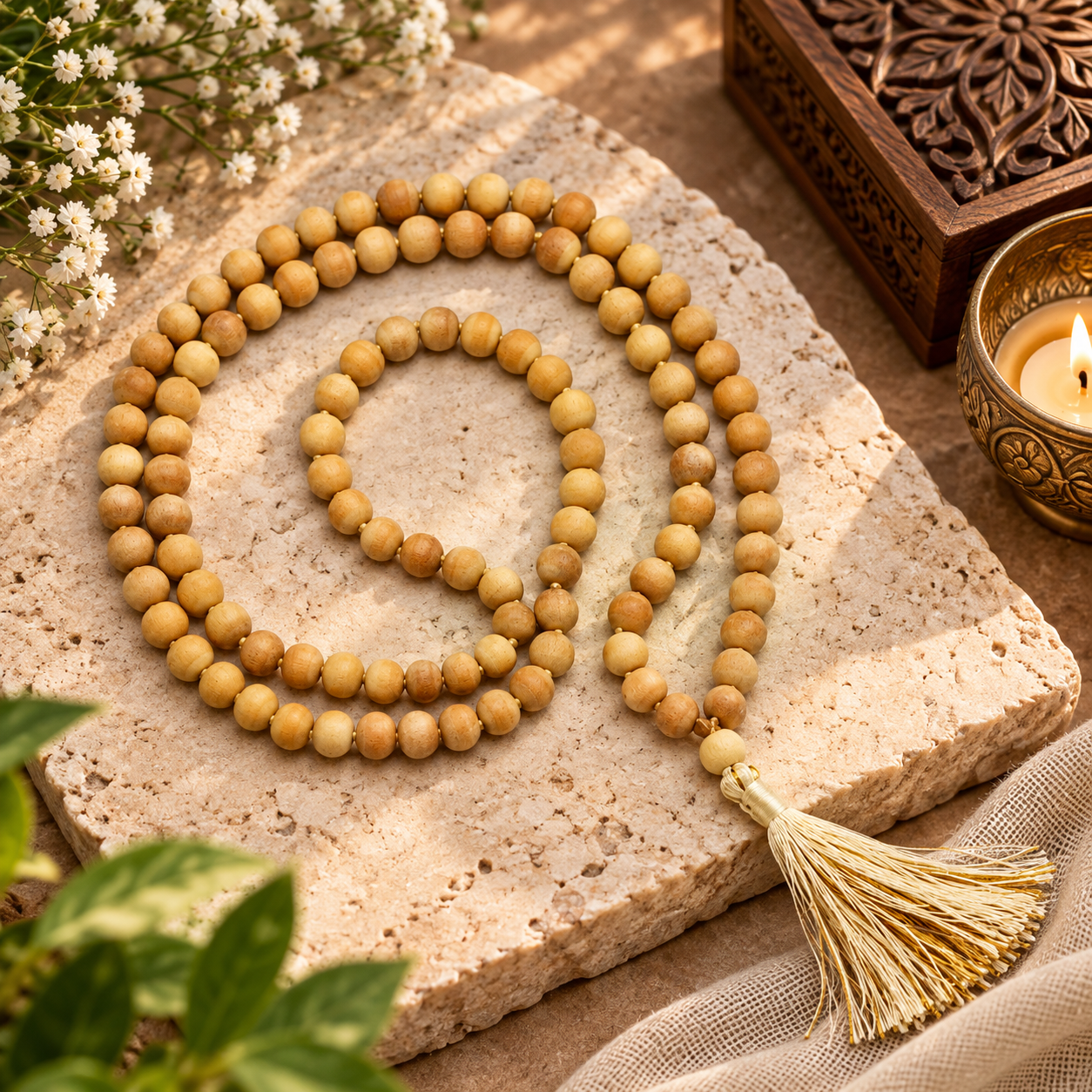 Tulsi Mala - 108 + 1 Beads