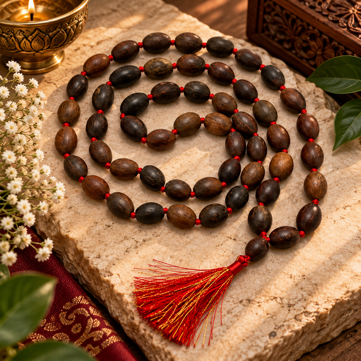 Kamal Gatta (Lotus Seed) Mala - 108 + 1 Beads