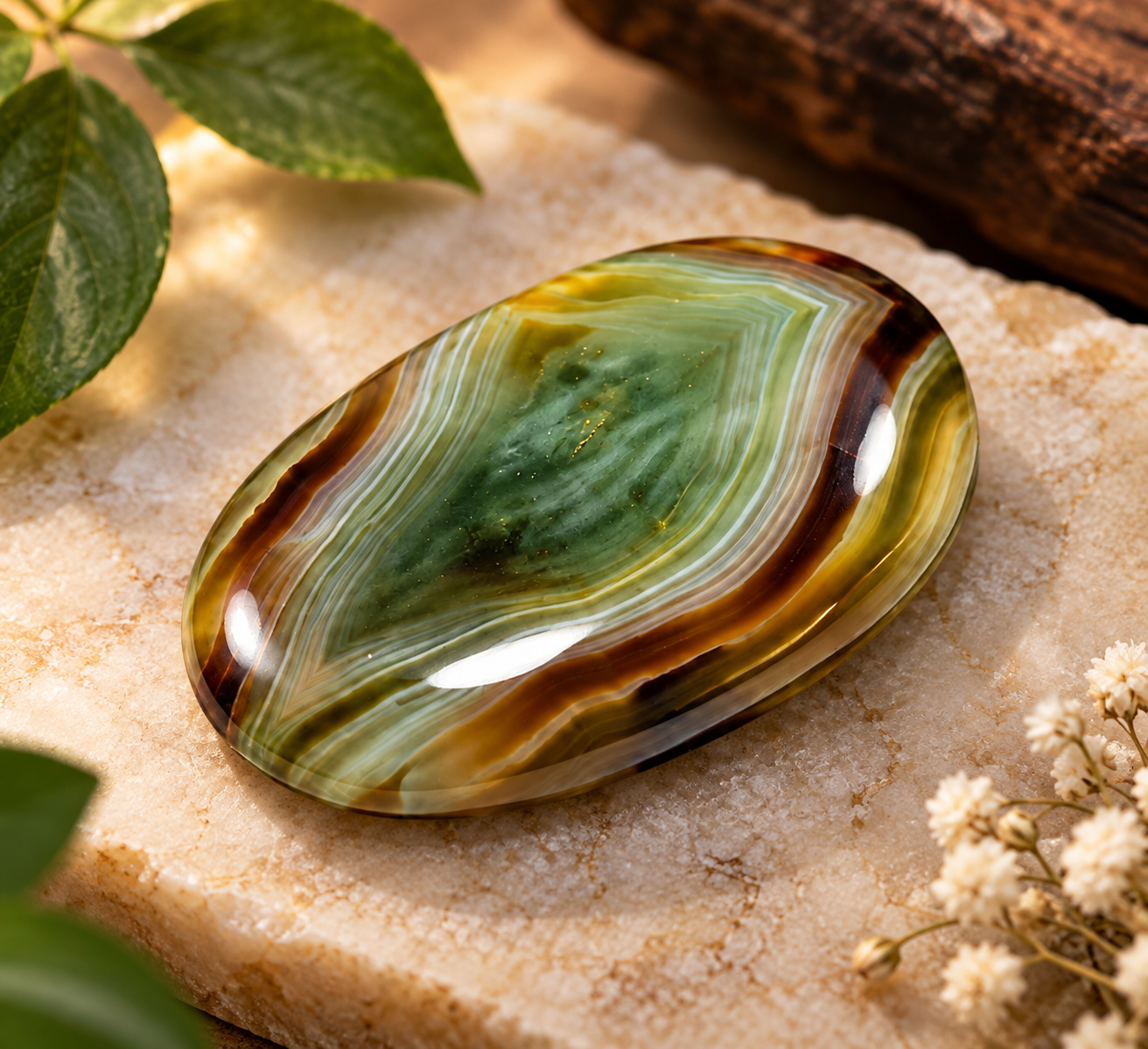 Natural Chalcedony Cabochon - 113 Grams