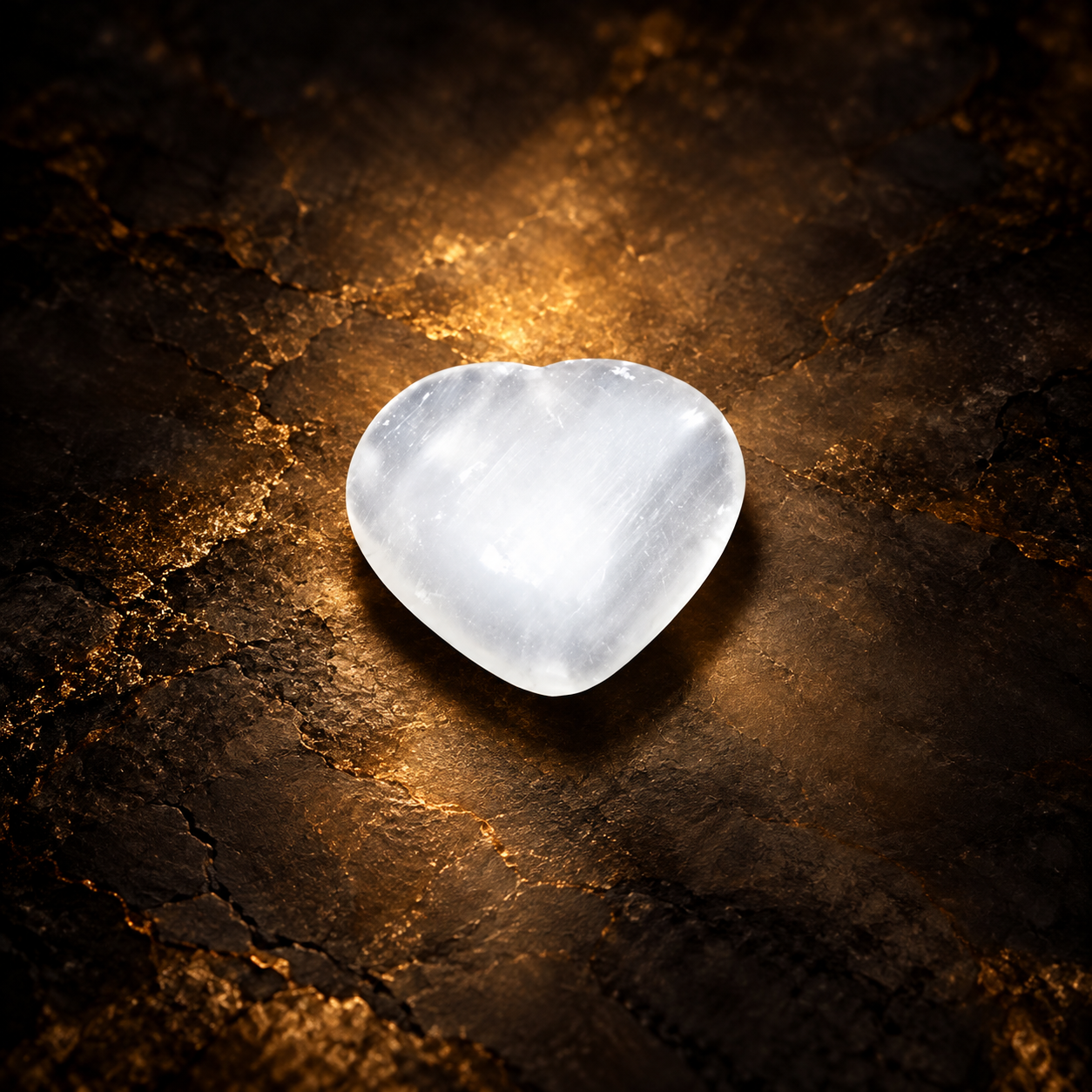 Selenite Gemstone Heart - 110 Grams
