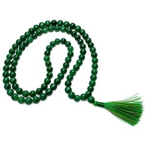 Green Jade Mala - 108 + 1 Beads