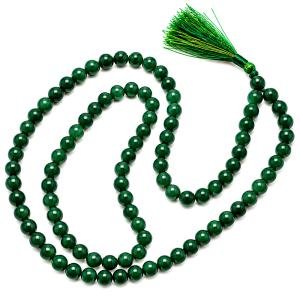 Green Jade Mala - 108 + 1 Beads
