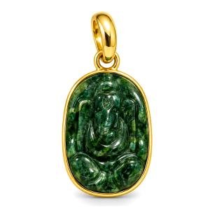 Green Jade Ganesha Pendant