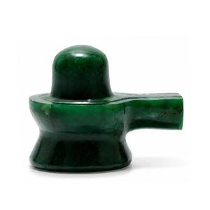 Natural Green Jade Shivling - 122 Grams