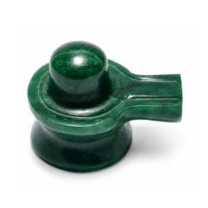 Natural Green Jade Shivling - 122 Grams