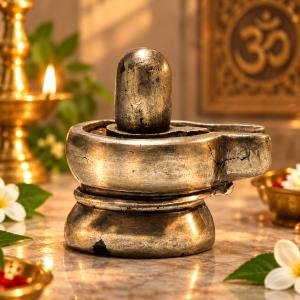 Natural Pyrite Shivling - 111 Grams